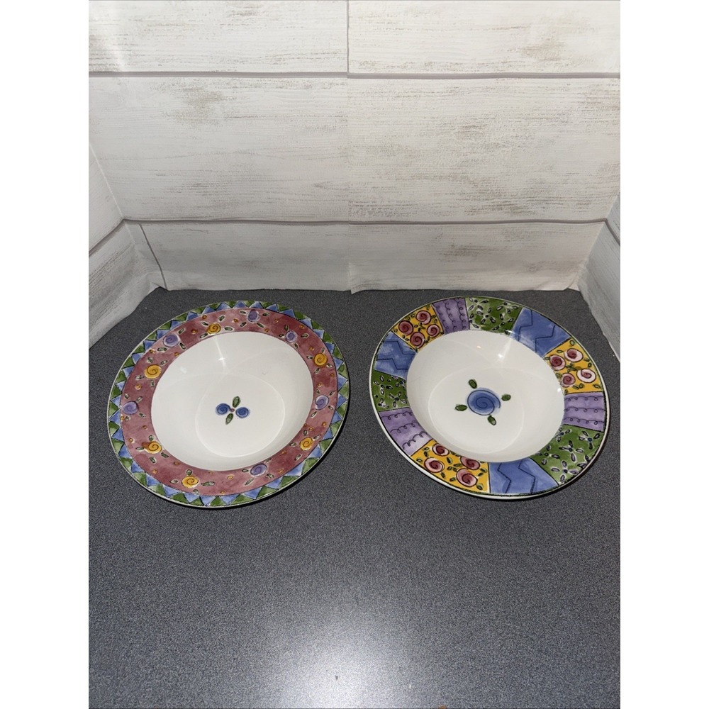 the sweet shoppe by sango Sue Zipkin Bowls Lot Of 2 Cranberry Twirl Pecan Pie